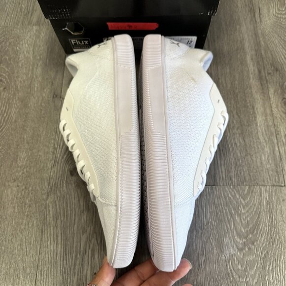 Flux Adapt Trainer Barefoot Triple White Knit White Sole Men 5 Women 6